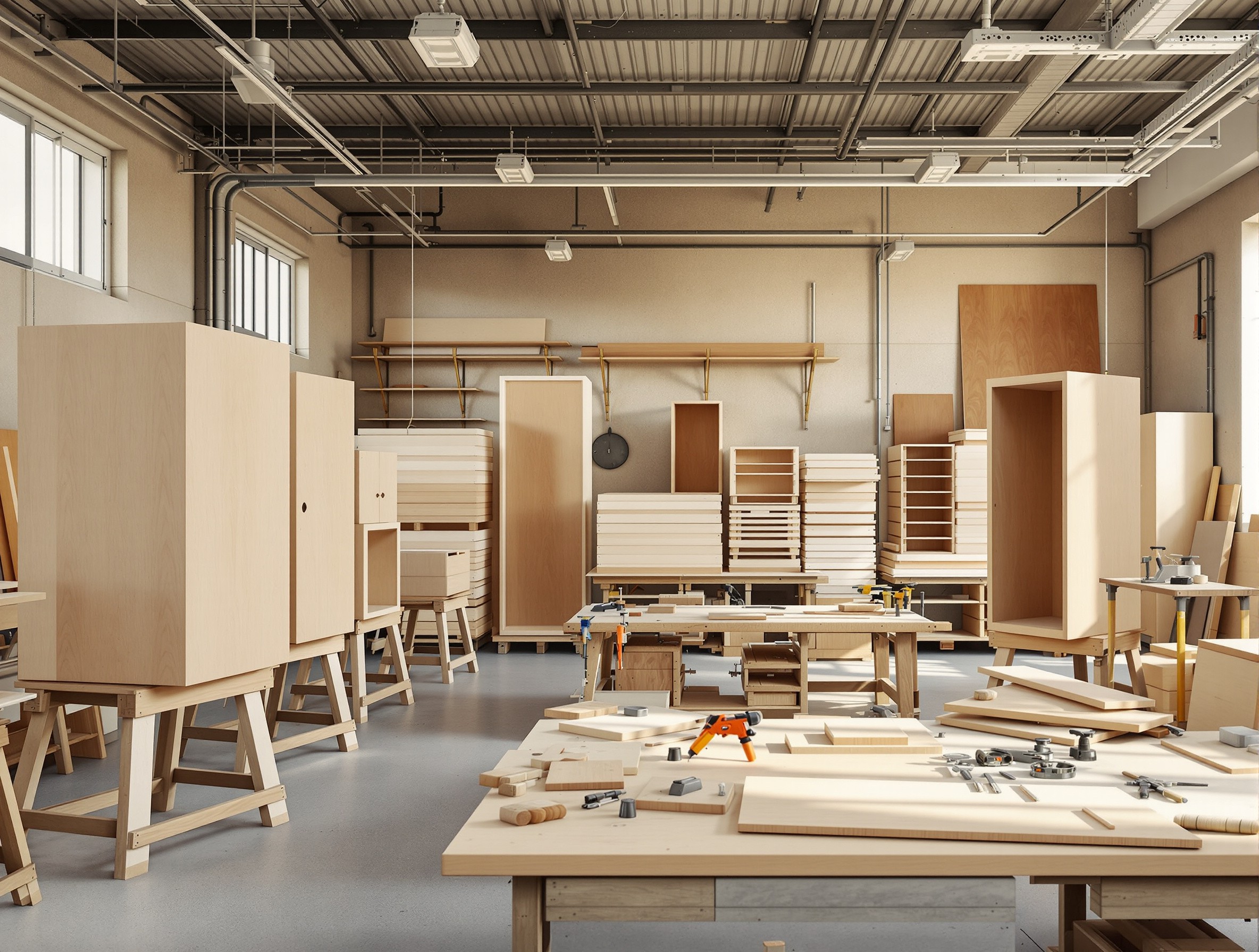 Al Quoz — Our workshop, carcasses on the bench